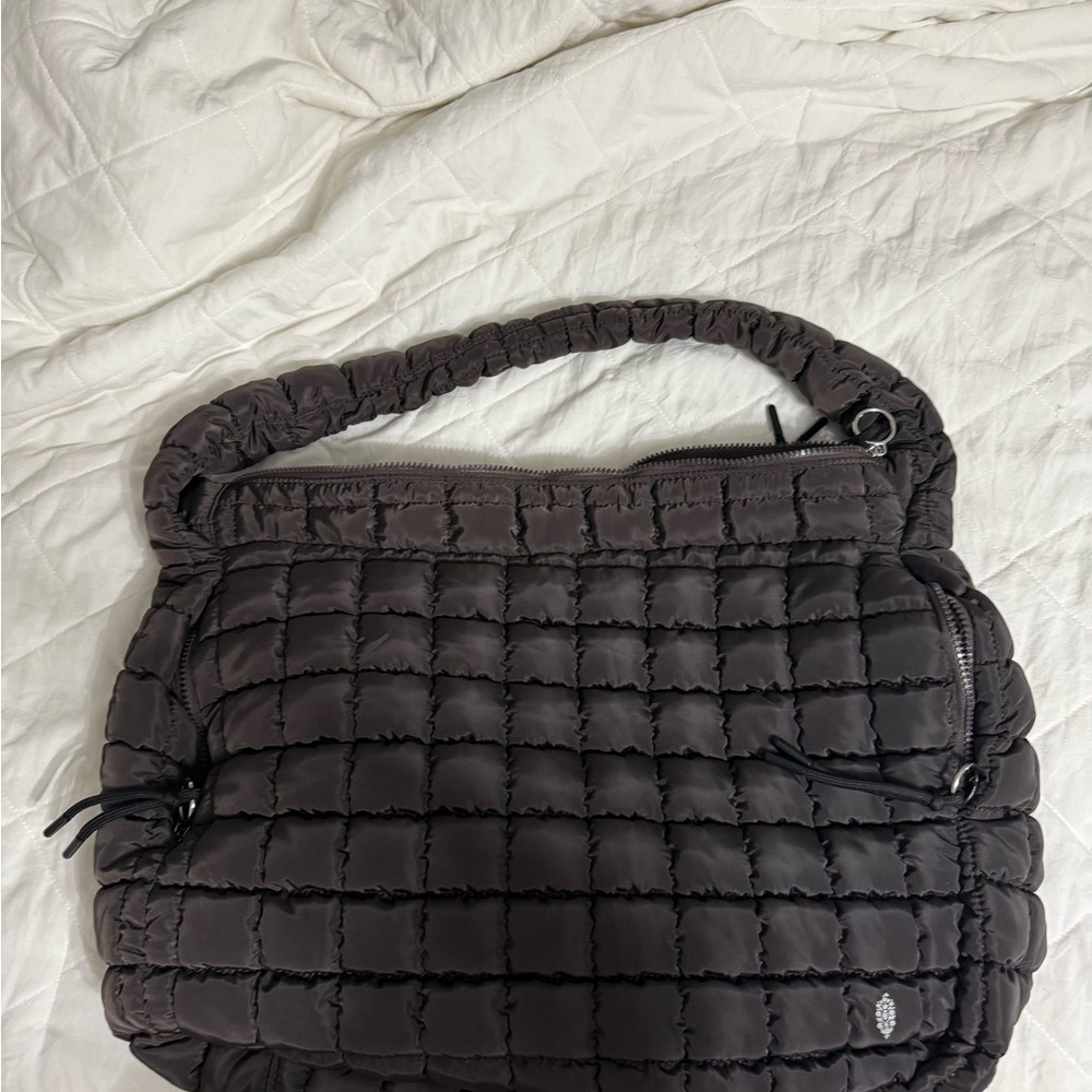 Brown Movement Quilted Carryall Bag